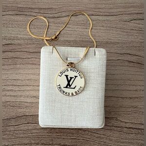 Louis Vuitton Enamel Gold Pendant + replacement chain